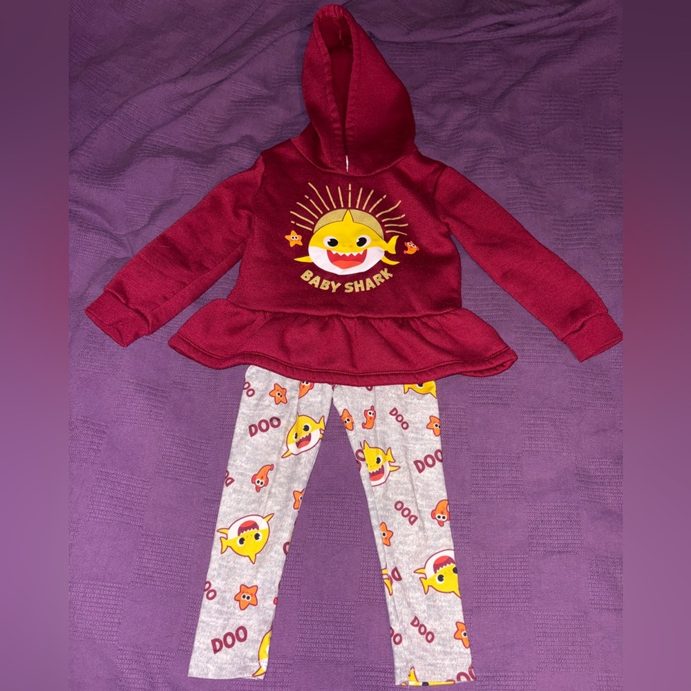 Baby Shark Red Hoodie and Pants